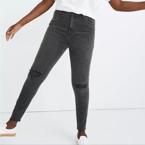 Madewell 9” High Rise Skinny Jeans in Black Sea Size 27